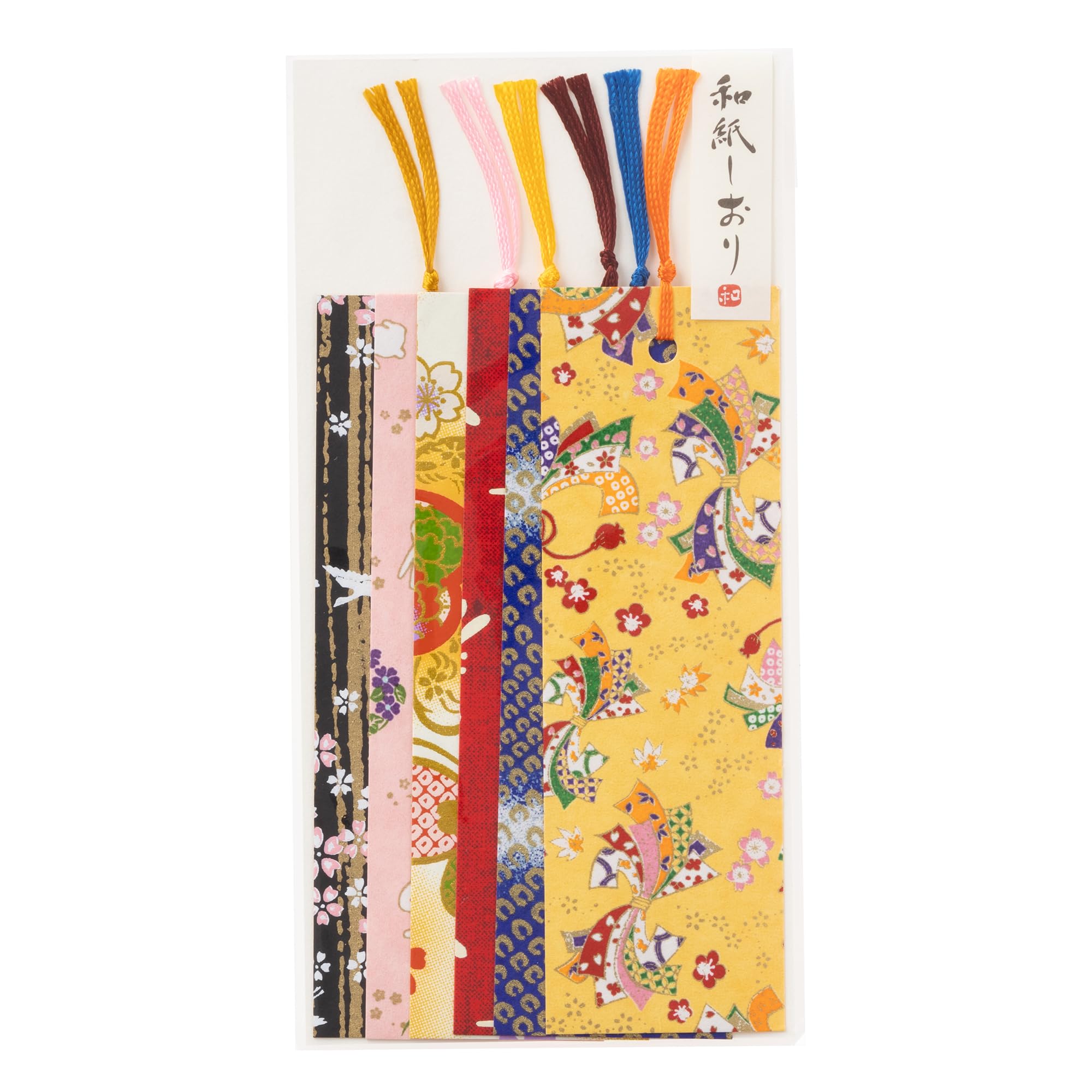

Kawasumi Washi Yuzen Washi Разнообразный набор из 6 закладок, Узоры,