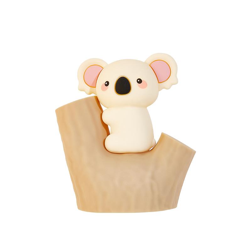 

1Pc Koala Patting Light, USB Rechargeable, Two-Level Dimming, Timer, Seven-Color Gradient Silicone Light 1w