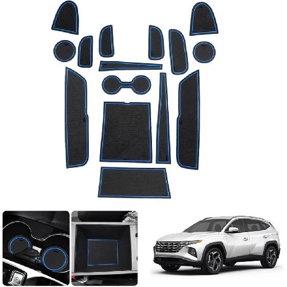 LUWU per Accessori Tucson 2024 - per Hyundai Tucson Limited 2022 2023 2024 Tappetini per Slot Porte 2024 Tucson Hybrid Sottobicchiere per Portabicchieri Centrale