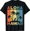 Aloha Hawaii Hawaiianisches Inselhemd Palm Beach Surfbrett Surf T-Shirt