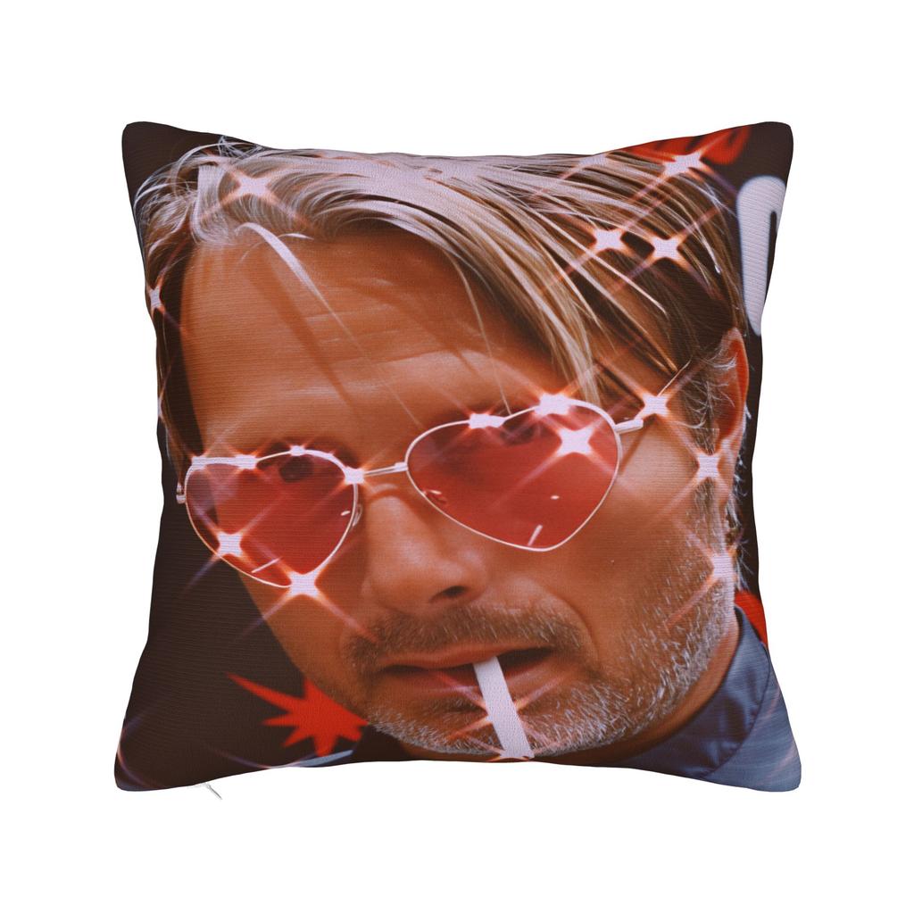 Mads Mikkelsen HHannibal Kissenbezug Mode Kissenhülle Für Wohnzimmer Sofa Bequeme Kissenbezüge Geschenk