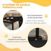 Pet Dog Safety Gate Door Automatic Closing No Drilling from 74 To 80 Cm Steel Black
