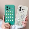 Case For POCO F7 Pro Ultra Pretty Flowers Soft Smooth Liquid Silicone Upgrade Lens Protection Shockproof Back Cover For Girls