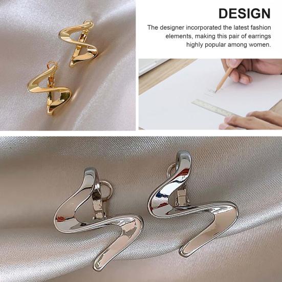 1 Paio di Orecchini Chunky Huggie per Donne Ragazze, Piccoli Cerchi Minimalisti, Gioielli Geometrici Semplici Rotanti