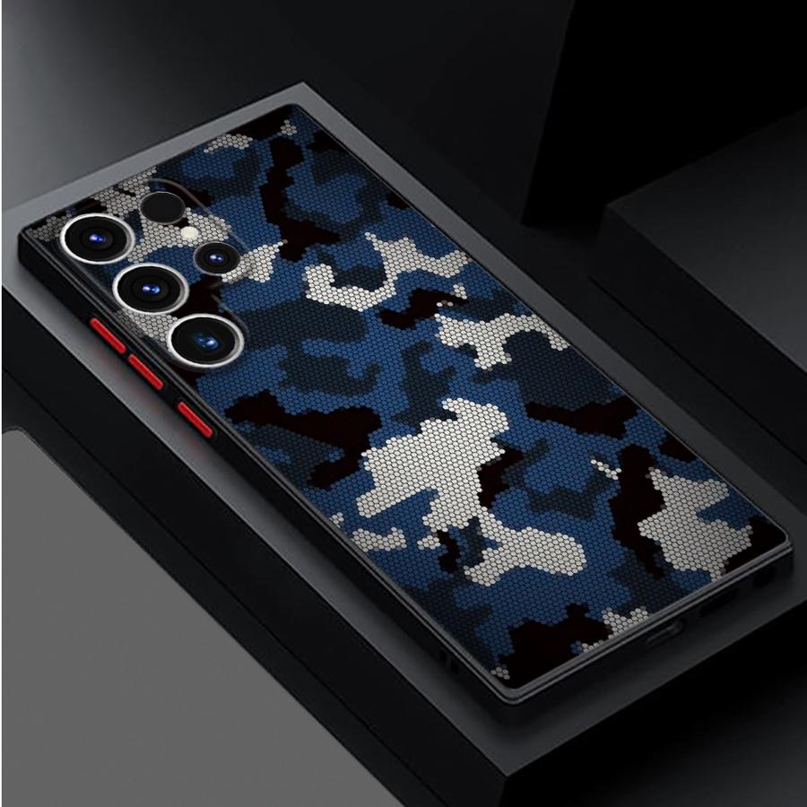 Funda Back Phone Cover Case for Samsung Galaxy S25 Ultra S21 S23 FE S26 S22 S24 Plus S20 FE Note 20 Ultra 10+ Retro Camouflage