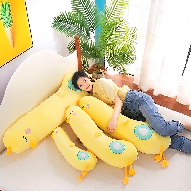 Creative New Style Chicken Pillow Plush Toy Cute Little Yellow Chicken Doll Sleeping with Dolls on The Bed Birthday Gift for Women