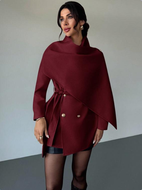 Popular Autumn and Winter Casual Loose Cardigan Solid Color Long-sleeved Woolen Jacket