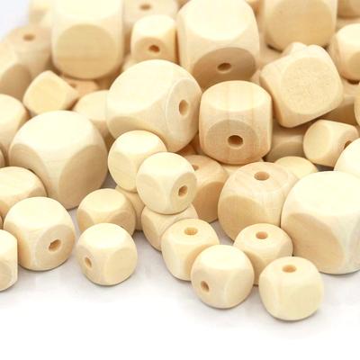 Maple Cube Wooden Beads 10mm Unfinished Eco-Friendly DIY Wood Loose Beads for Jewelry Makeing Handmade Decoration Accessories