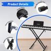 54 61 76 88 Key Electronic Piano Stand Adjustable X-Type Double Tube Iron Rack Universal Keyboard Instrument Stand Accessories