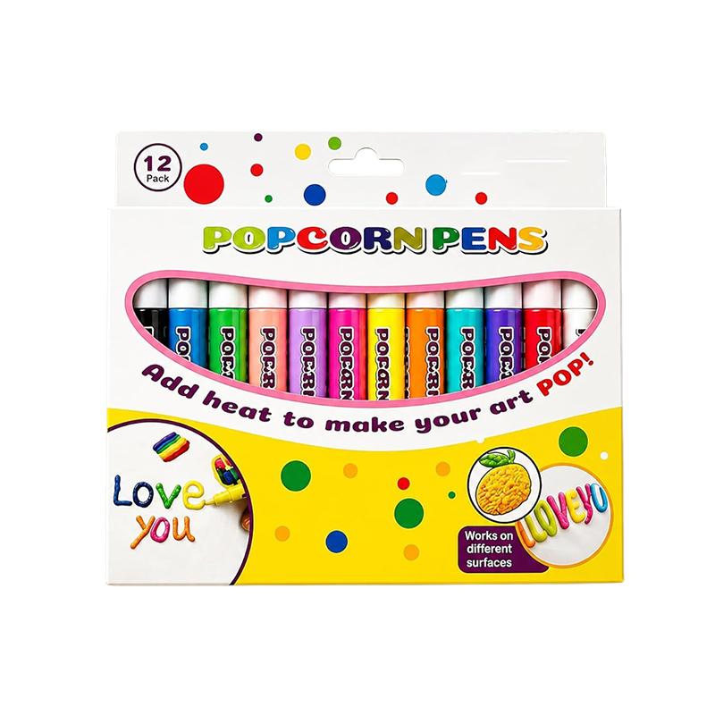 3D maģiski pufīgi popkorna pildspalvu komplekts