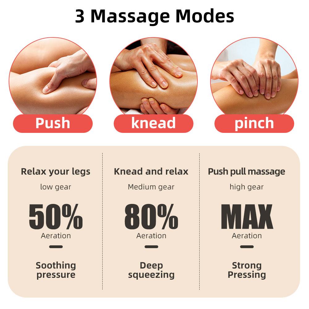 Electric Airbag Calf Massager 3 Modes 360° All Round Heated Massage Device Promote Blood Circulation Foot Leg Fatigue Relieve