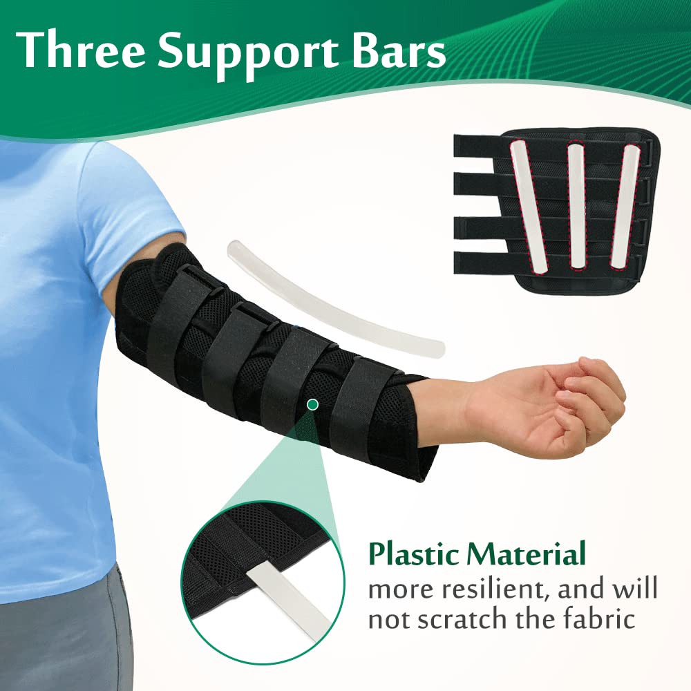 Adjustable Elbow Support Nighttime Elbow Brace Splint Immobilizer Stabilizer For Ulnar Nerve Entrapment &Cubital Tunnel Syndrome