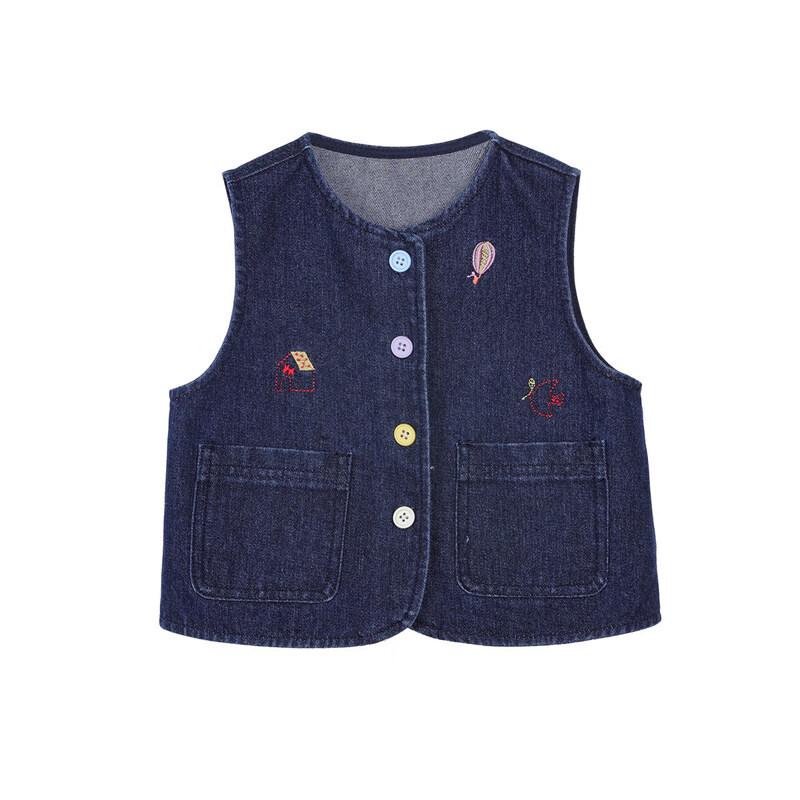 LUSON Baby Girl Fashion Denim Vest