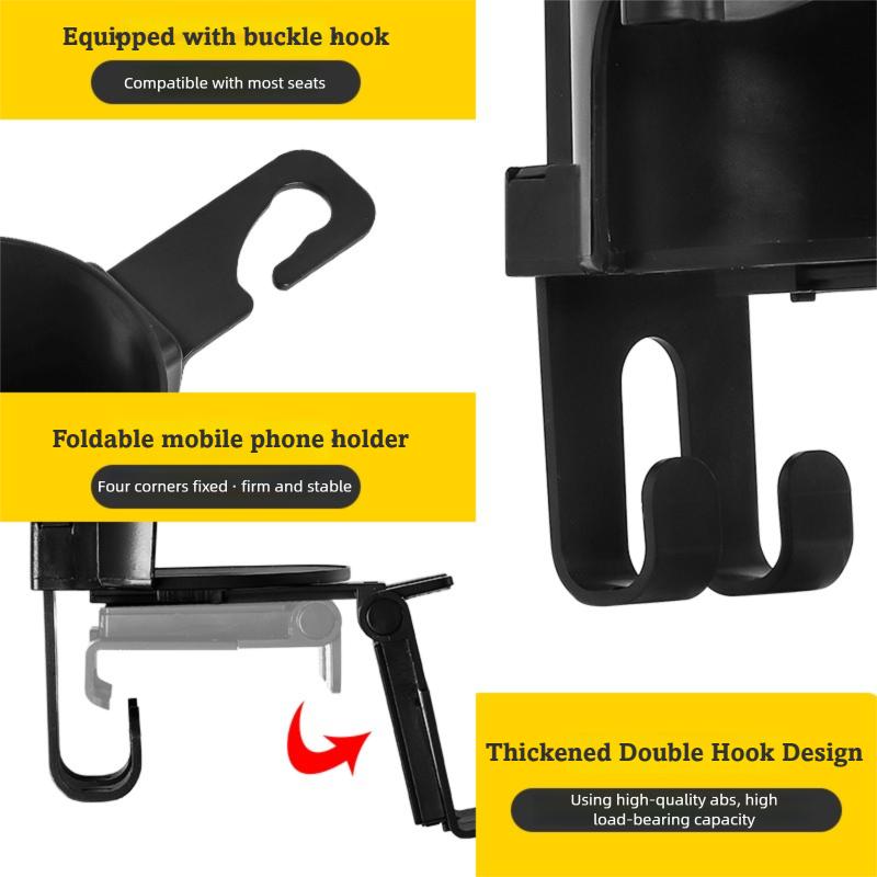 Car Seat Cup Holder Car Seat Back Multi-functional Hook Rear Creative Water Cup Holder Car Mobile Phone Holder Car Accessories
