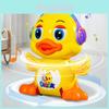 Baby Swirling Yellow Duck Toy With Lights And Sound For Infant Development