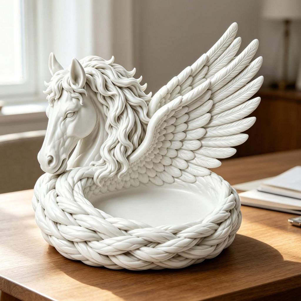 Key Holder Bowl Decorative Horse-Shaped Tray Horse Catchall Bowl for Keys Wallet Coin Jewelry Rings Entryway Table Desktop Car
