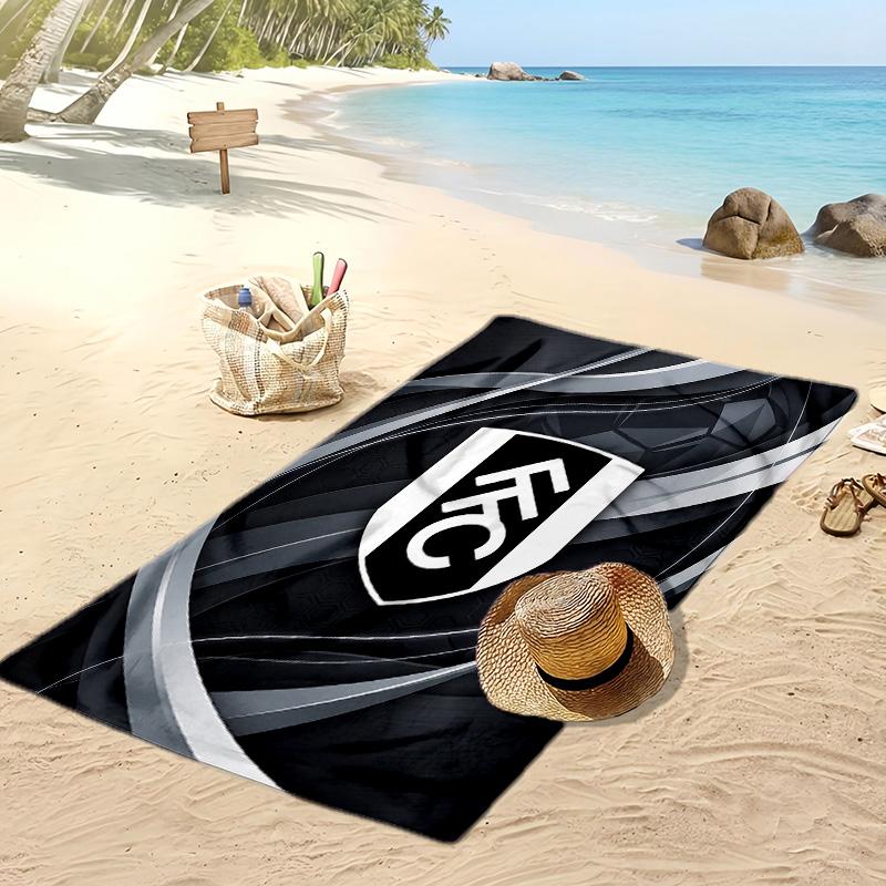 Fulham Football Print Beach Towel, Large Soft Quick Dry Towel for Beach Camping Swimming