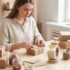 Blank Gift Tags for Packaging Label Stickers, Self‑Adhesive Tag Stickers 250 Labels Per Roll, Assorted Mailing Small Business Shapes Jars, Bottles,