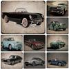Auto Metal Tin Signs Plaque Classic Car Wall Decoration Vintage Art Posters Iron Painting for Man Cave Home Cafe Garden Club