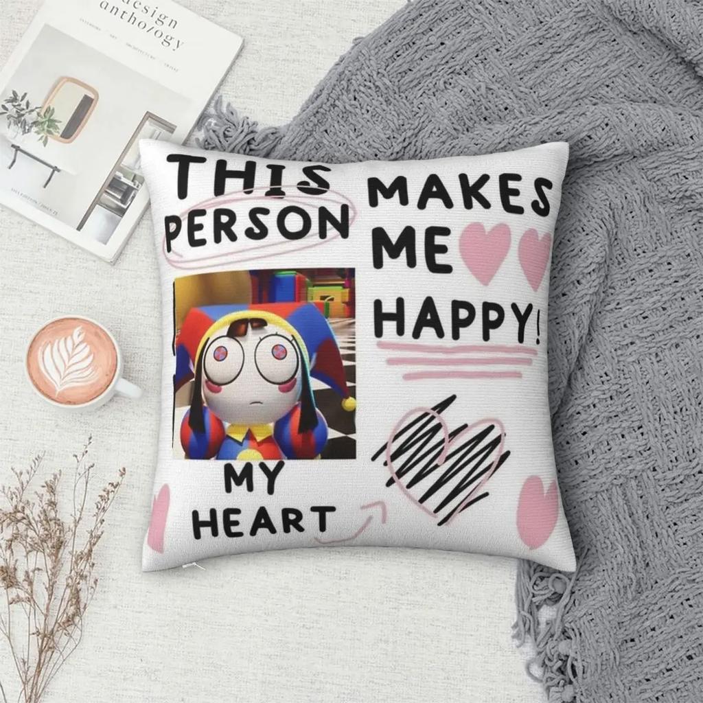 Pomni El Increíble Circo Digital Paquete Funda para Cojín Decorativo Cojín Casual Fundas para Cojín