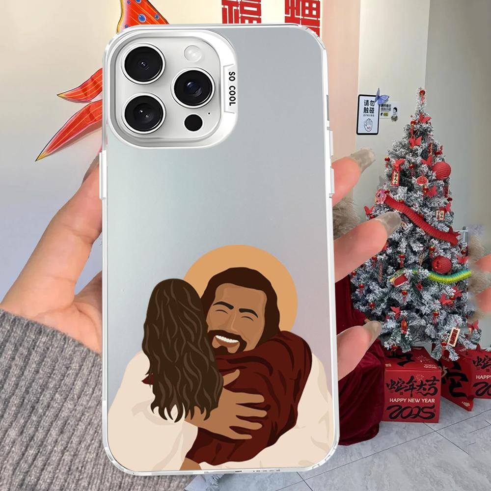 New Faith Christian Religious Jesus Clear Phone Case For iPhone 16 15 14 13 12 11ProMax X XR 87 Plus Matte Shockproof Back Cover