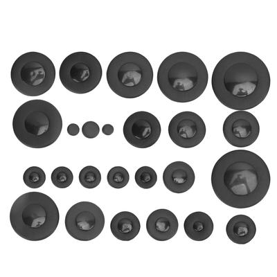 25Pcs Saxophone Pad Real Sheepskin ABS Alto Sax Accessories Wind Instrument Repair PartsBlack