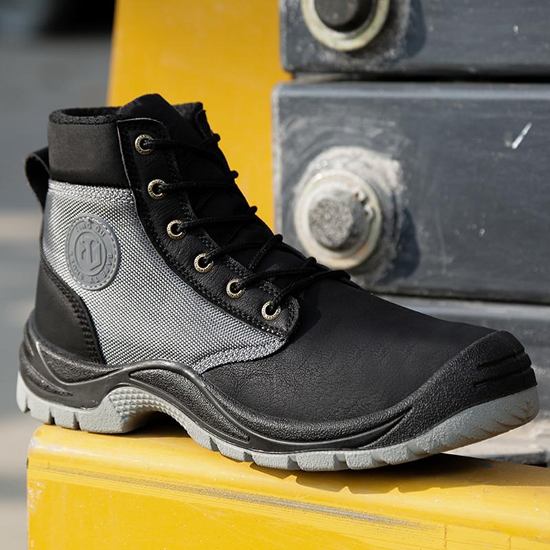 

Male Anti static Work Boots Anti-smash Safety Shoes Men Anti puncture Steel Toe shoes Protection Indestructible shoes Non-slip 36