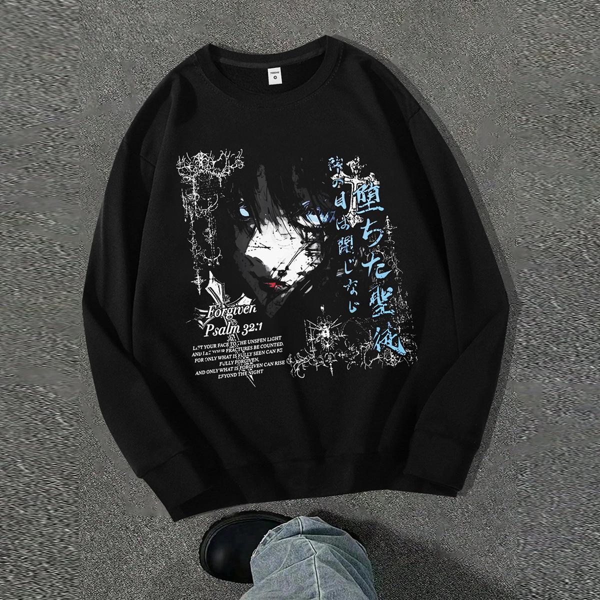 

men s Oversized Sweatshirts Hoodies Fleece Crewneck Sweaters Casual Tops Comfy Fall Fashion Outfits Winter Clothes 2026 XL чорний