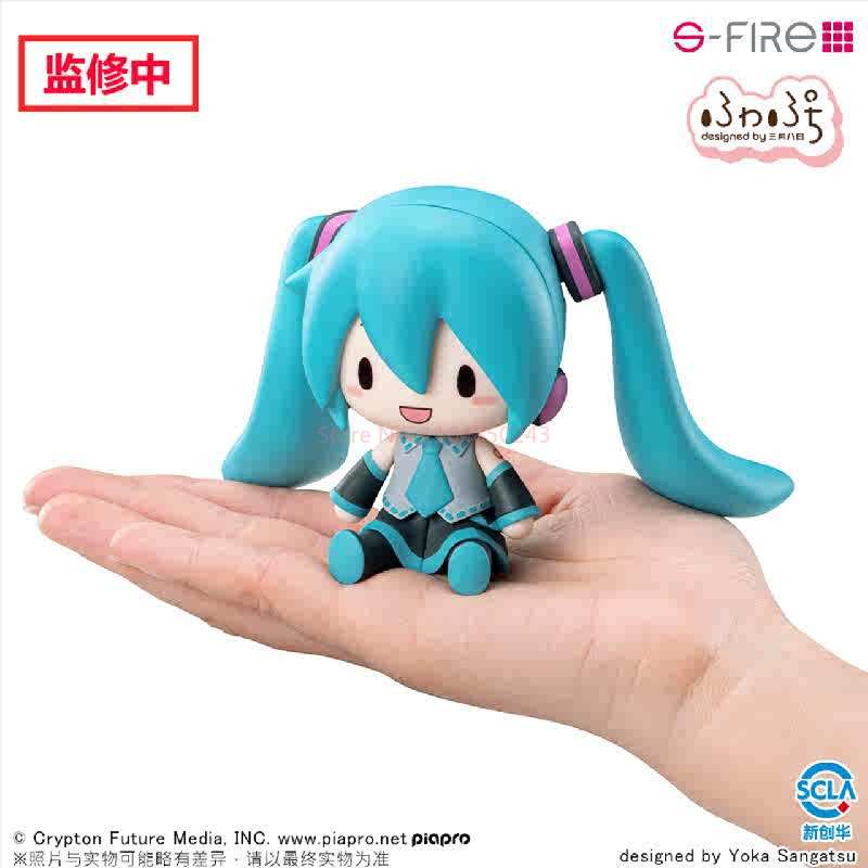 Genuine Hatsune Miku Anime Figures Q Version PVC Model Dolls Collection Action Figures DIY Emoticons Creative Decorations Present