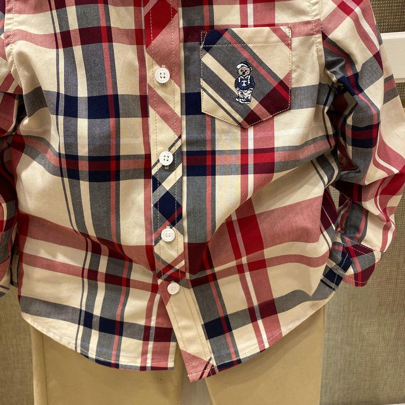 New Boys Korean Plaid Long Sleeve Shirt - Lightweight, Spring/Autumn Fashion