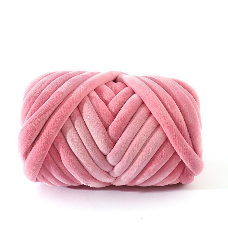 New Velvet Core-Spun Yarn for DIY: 3cm Thick Handmade Blanket, Pillow, Wool Fabric, Strip Yarn, Cat Bed.