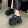 Women's Outdoor Platform Waterproof Slip-Ons - 11CM Heel, Large Size 2025 Summer Collection