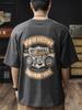 2025 Summer New retro motorcycle print Tshirt cotton loose and fashionable shortsleeved streetwear for men and women