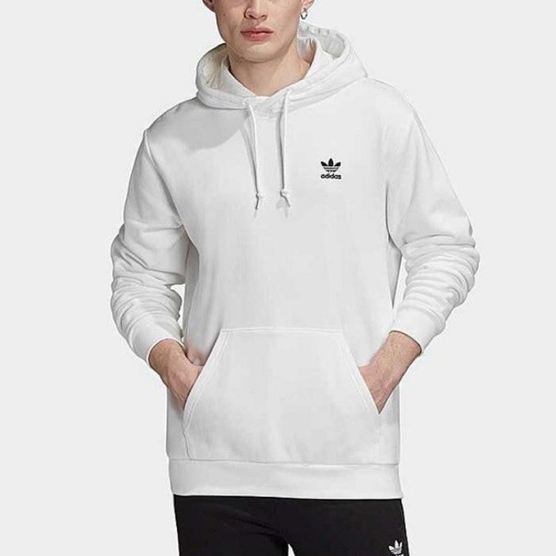 adidas Originals Unisex Heart Print Hooded Sweatshirt White GK7163