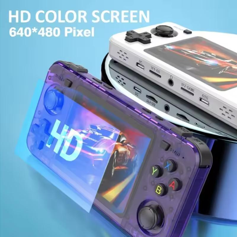 R36H Retro Handheld Game Console Linux System Kids Christmas Gift Portable Pocket Video Player 3.5 Inch IPS Screen 128GB Games