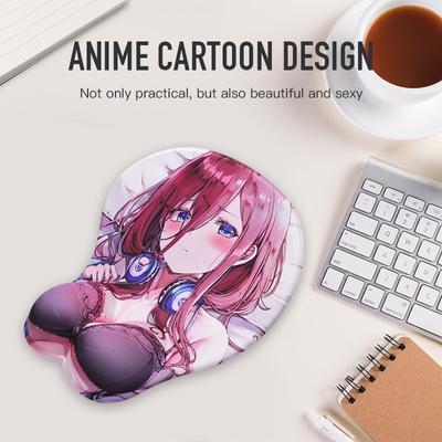 The Quintessential Quintuplets Nakano 3D Breast Mouse Pad Silicone Wrist Rest  Anime Mousepad Chest Mouse Hand Creative Pat