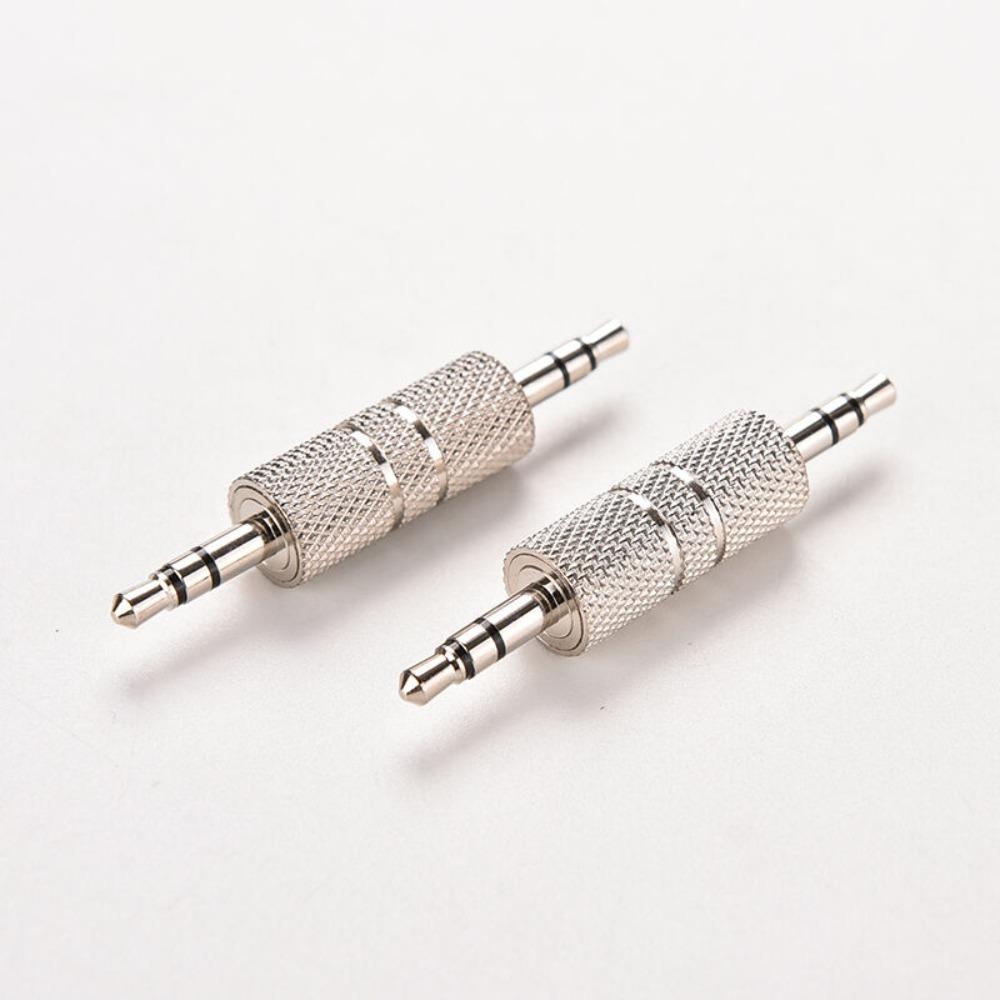 

2Pcs Metal Nickel Plating Audio Docking Plug Stereo Audio Plug Digital Devices