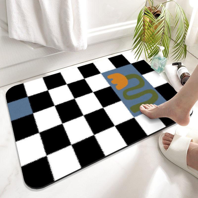 Badezimmer saugfähiger Teppich verdickt Imitatkashmir Schlafzimmer Badezimmer rutschfeste Fußmatte Badezimmer saugfähige Bodenmatte