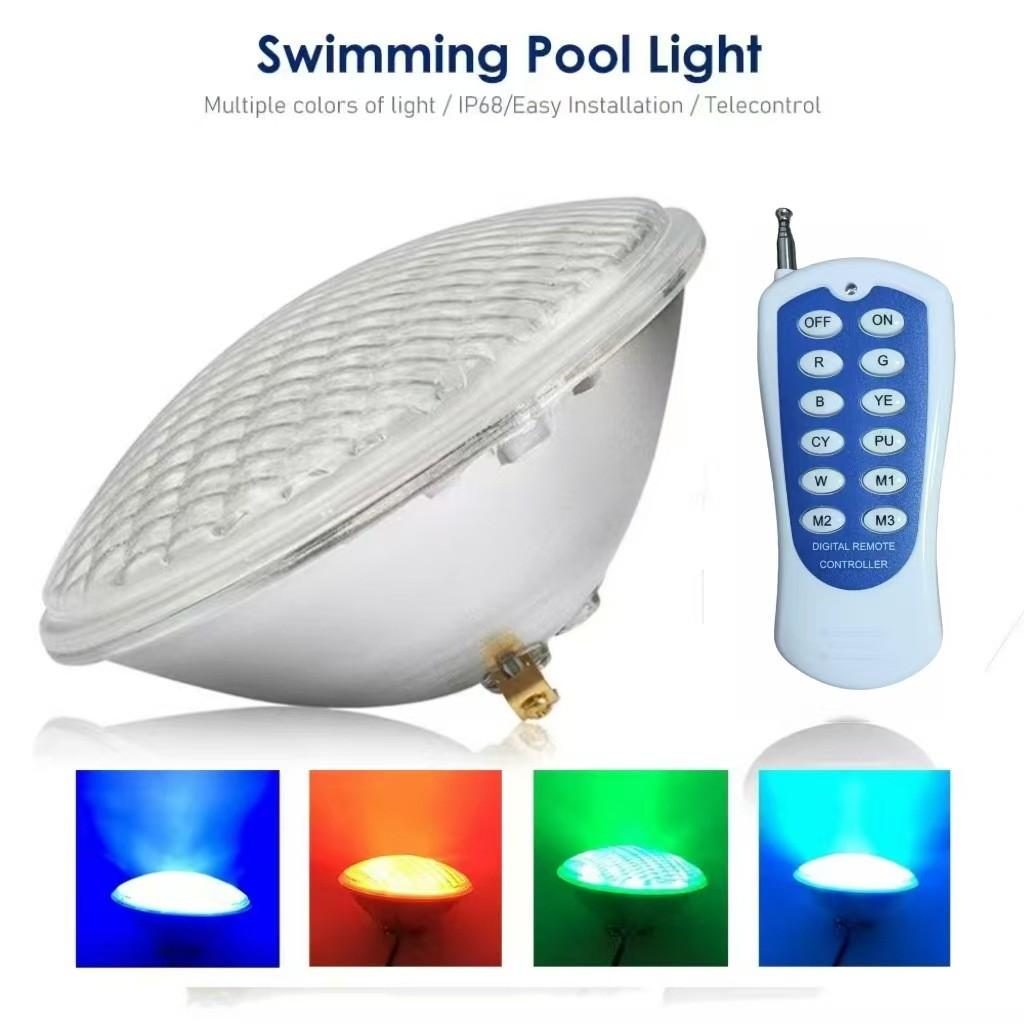 LED Poolleuchte mit Fernbedienung Unterwasserscheinwerfer für Schwimmbecken Wasserspiel