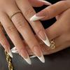 24Pz Unghie Finte Press on Ovali Corte Rosa Semplici Ombré Primaverili per Donne&Ragazze Dolci Sassy Cool Rimovibili Indossabili Nail Art