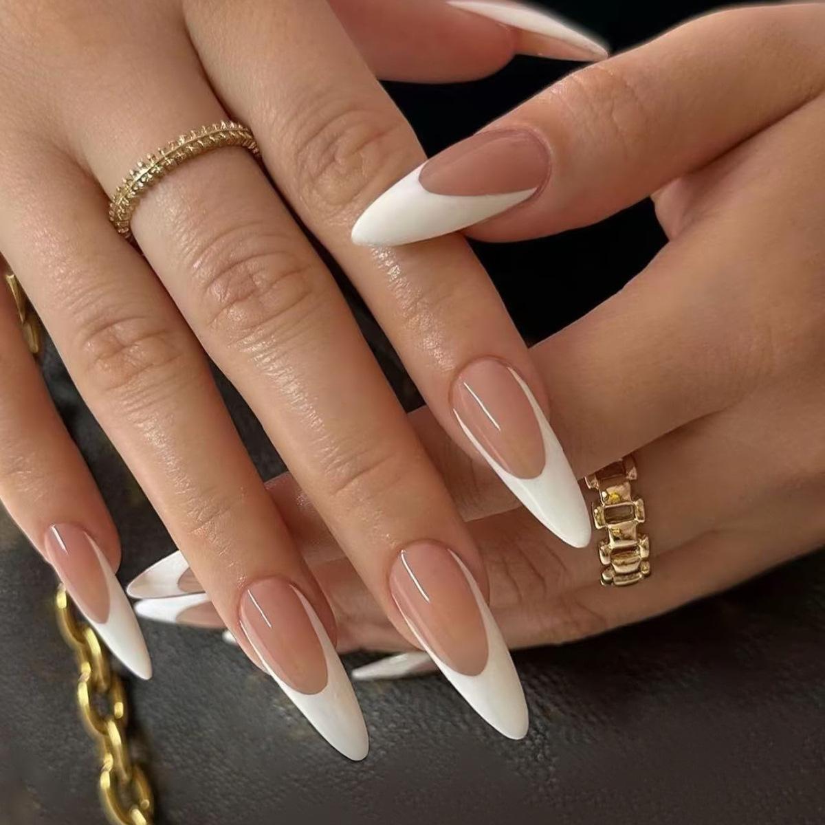24 buc. Unghii Oval Scurt Roz Press-on Simple Ombre de Primăvară Unghii False pentru Femei & Fete Dulci Sassy Cool Artă a Unghiilor Detașabilă Purtabilă