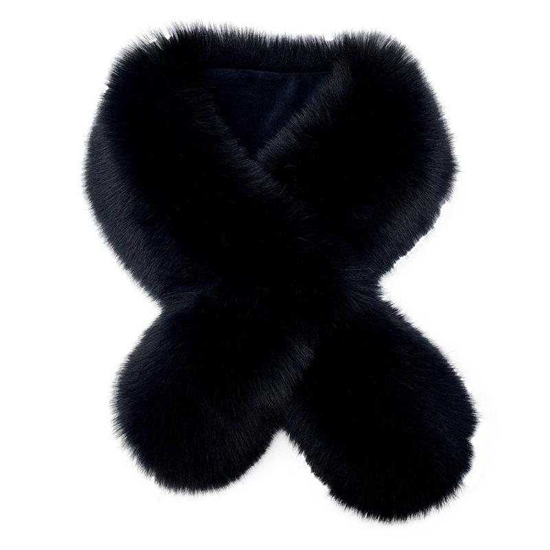 Women Winter Thick Faux Fur Scarf Warm Multi Use Neck Warmer Shawl Collar Wrap for Ladies