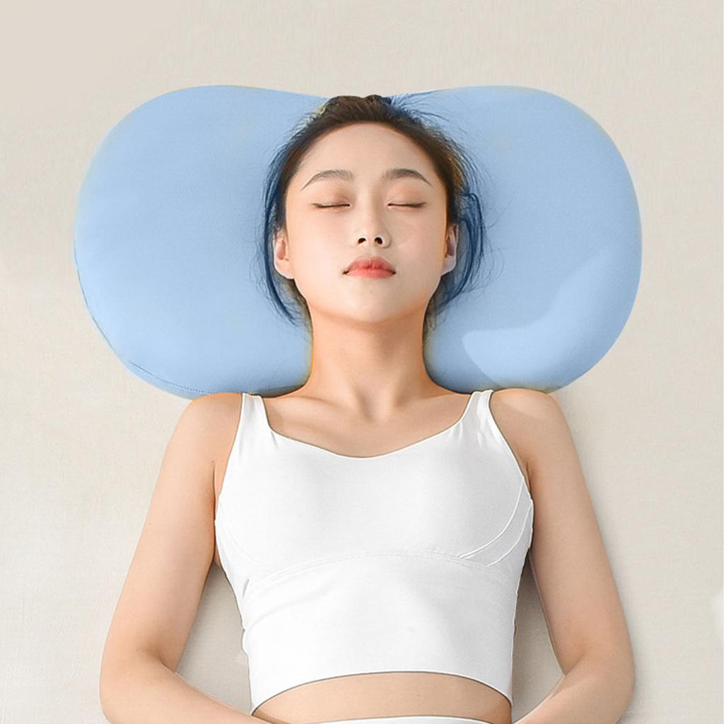 Memory Foam Pillow for Single Person Soft Ergonomic Cervical Neck Pillow for Student Dormitory Blue