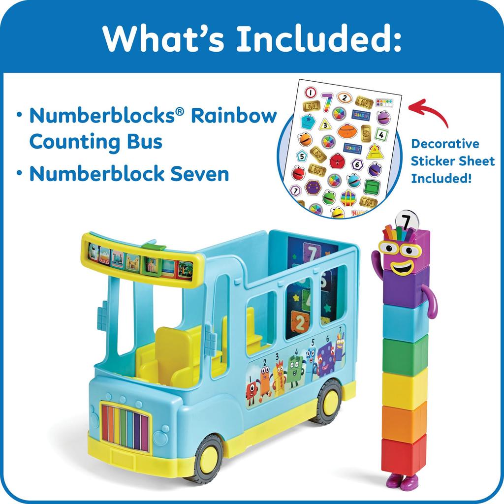 Numberblocks Rainbow Counting Bus Number Play Educational Toy 96092 Authentic