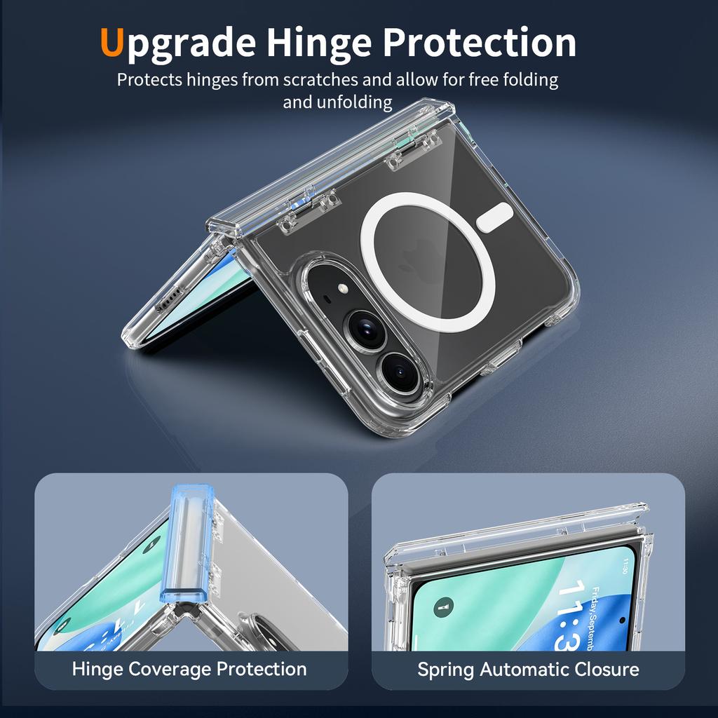 Apple 11fold Mobile Phone Case Transparent with Side Cover Magnetic Suction One-piece Iphone11 Left and Right Folding Protective Case