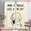 2pcs 2D Flat Printing Window Treatment Curtains Cute Dog Espresso Depresso Polyester Without Electricity 0 Use for General