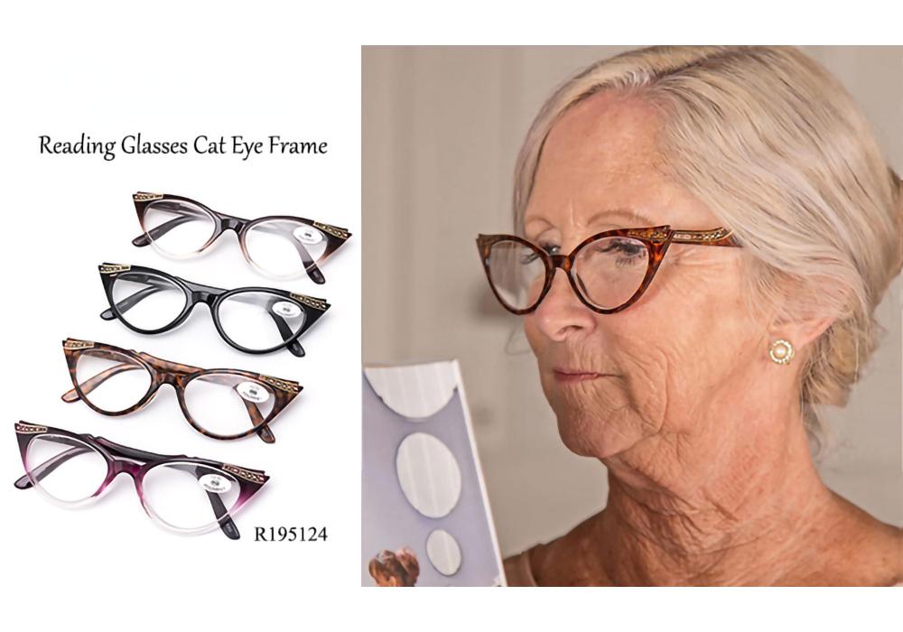 Read Magnification Cat Eye Frame Vision Care Presbyopia Glasses Hyperopia Eyewear Women Reading Glasses Computer Eyeglasses