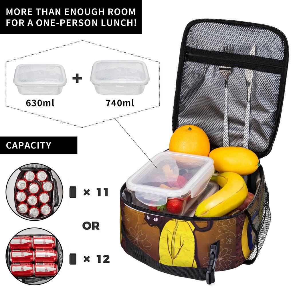Coraline Moon Manga Lunch Bag Cute Lunch Box For Child Outdoor Picnic Cooler Bag Oxford Thermal Lunch Bags