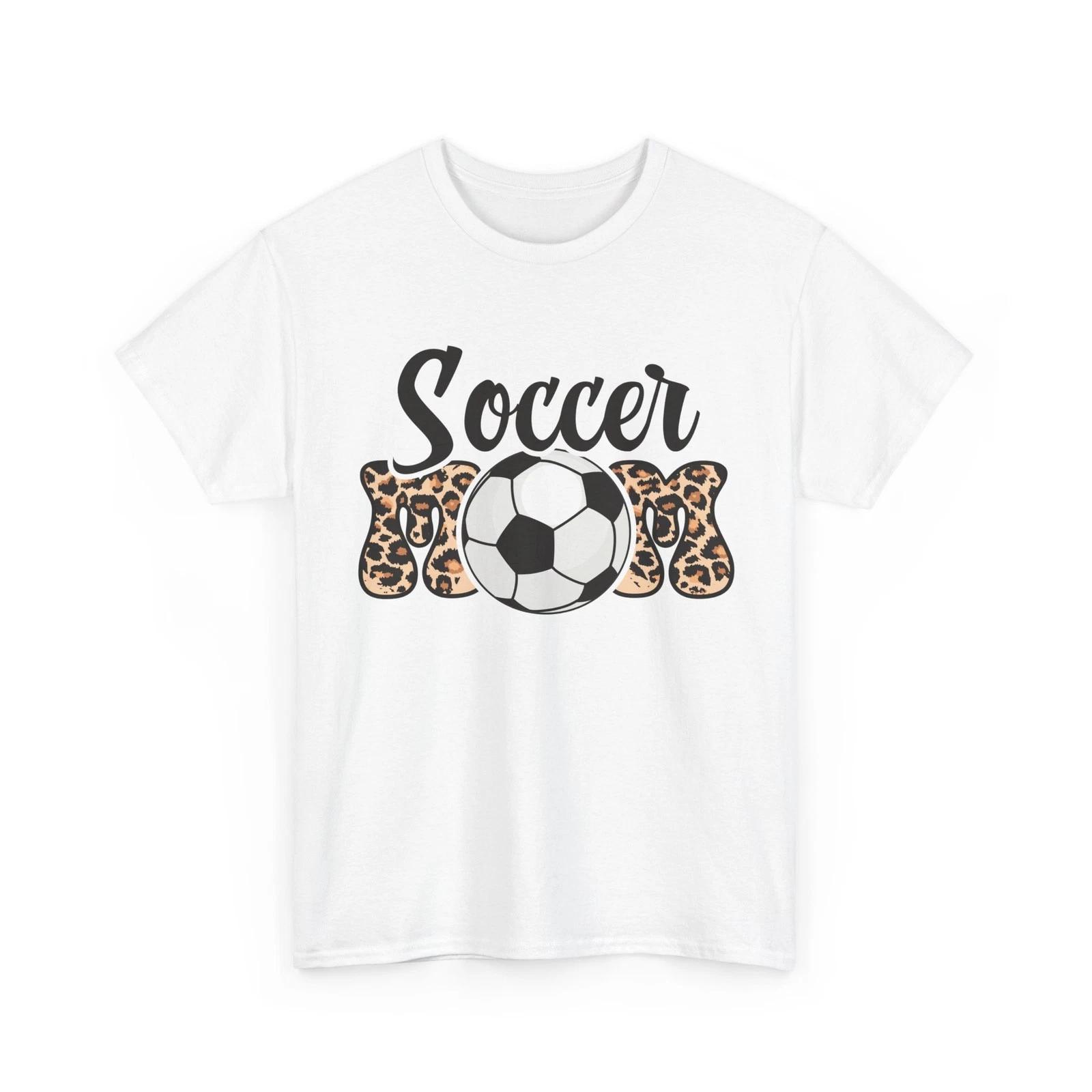 Soccer Mom Leopard Shirt, Soccer Sports Lovers Mom Women Shirt 4XL