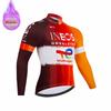 Ineos Team Winter Long Sleeve Thermal Fleece Cycling Jersey Set Bib Pants Ropa Ciclismo Bicycle Clothing MTB Bike Jersey Uniform